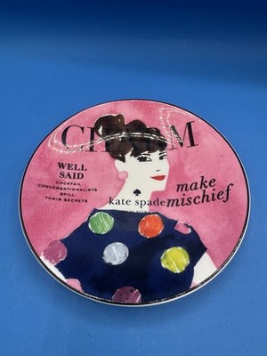 KATE SPADE Lenox Tidbit / Tricker Dish ~Make Headlines Charm~Oirginal Sticker