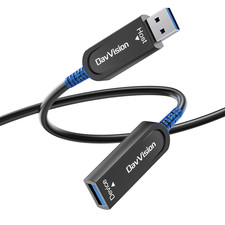 USB 3.2 Extension Cable 15M, Fiber Optic USB Cable 10Gbps Male to Female, Ultra