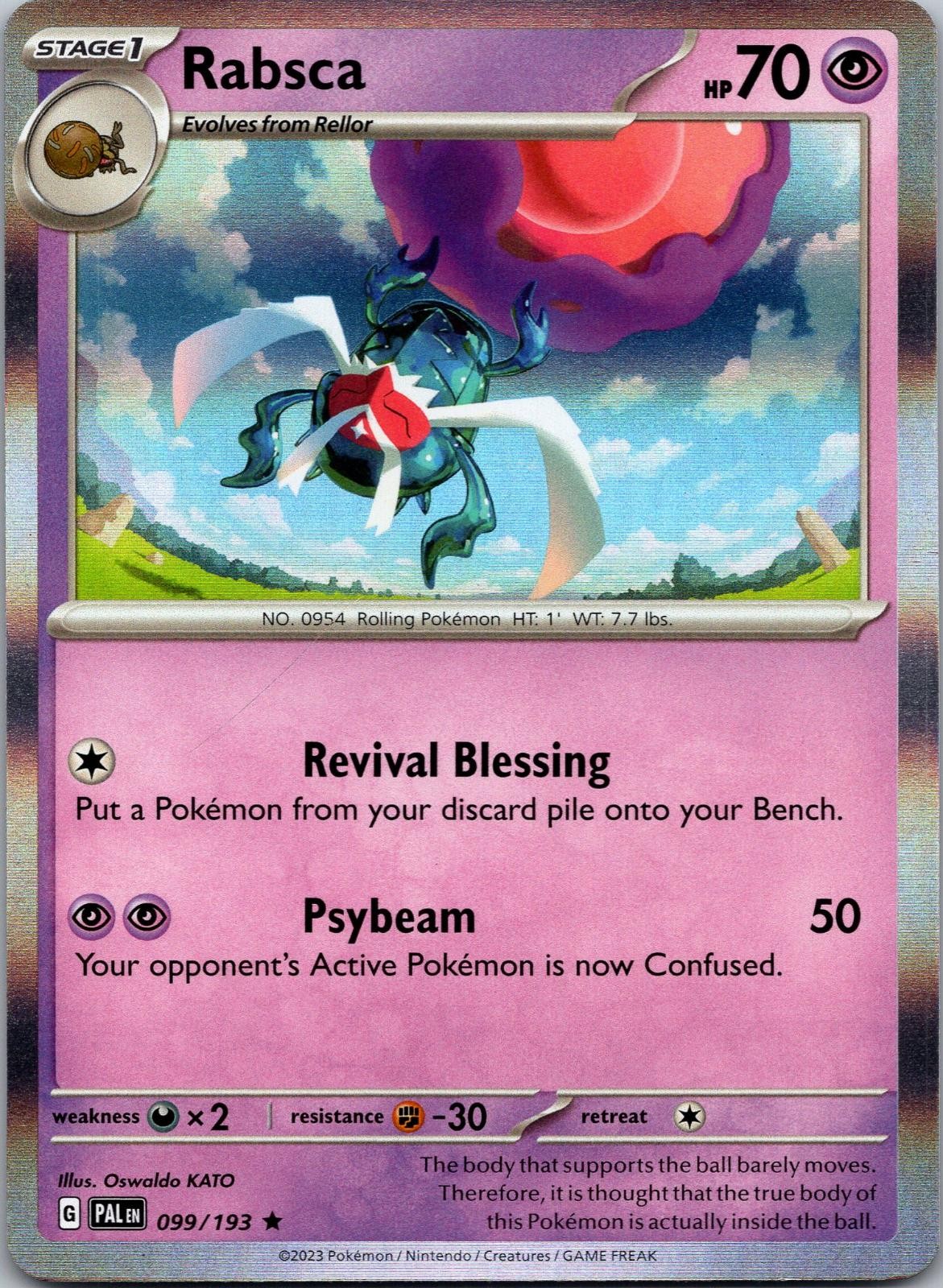 Rabsca 099/193 Rare Paldea Evolved Pokemon Holo Lightly Played