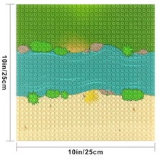 Baseplate 32x32 Studs - Grassland River Desert Forest - Lego Compatible