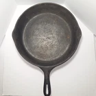 cast iron skillet, unmarked Wagner, 11 3/4 inches, probably no. 10