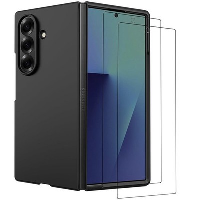 2in1 Glasfolie Display Schutz Hülle für Samsung Galaxy Z Fold 7 Slim Hard Case