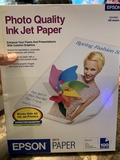 Epson S041062 Photo Quality Ink Jet Paper Matte 8.5 x 11 100 Sheets NEW