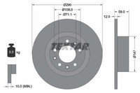 2X Textar 92313603 Bremsscheibe FüR Peugeot