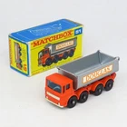 Matchbox - 51 8 Wheel AEC Tipper - Orange Douglas - Regular Wheels Boxed Lesney