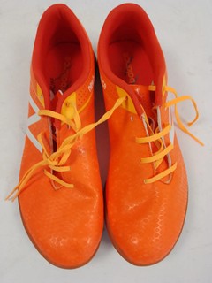 New Balance Visaro Orange Indoor Football Trainers Shoes Size UK 9 Preloved Pair