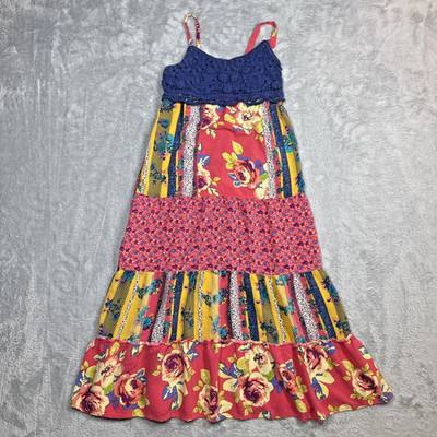 Mossimo Dress Girls Large Floral Cro Maxi Kids Rayon Summer Y2K