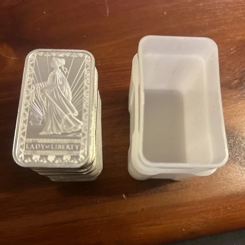 (20) 1 oz PAMP Suisse Lady of Liberty Silver Bars Bullion .999