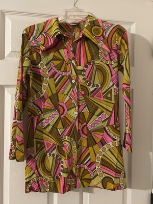 Vintage Rhoda Lee Psychedelic Blouse Size 32￼