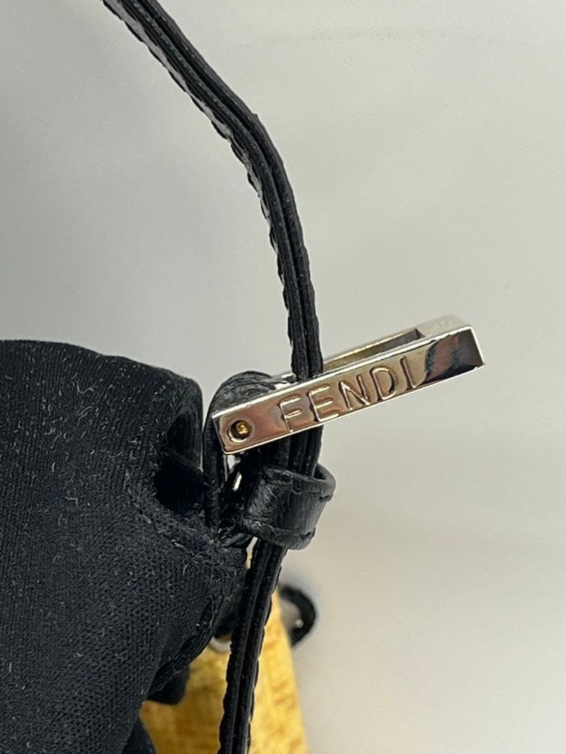 FENDI Mamma Baguette Shoulder Bag Nylon Black Silver thumbnail 3