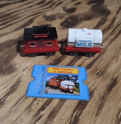2003 Take Along Thomas & Friends  - Milk Tanker & Caboose W/Ticket
