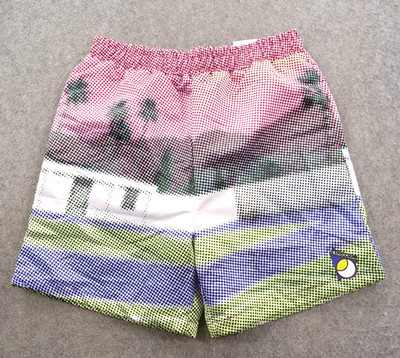 Paterson Shorts Mens Large Pink Blue Tennis Lined Elastic Waist Logo New