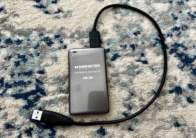 Monster Digital Overdrive Advanced 128GB External SSD USB 3.0 Portable Mac/PC