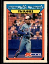 1988 Topps Kmart Memorable Moments #19 Tim Raines Baseball Card 0101A