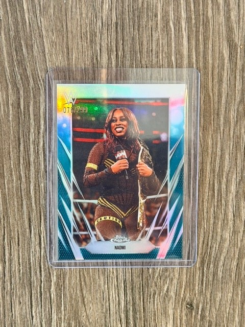 2026 Topps Chrome WWE Naomi Teal Refractor 076/299