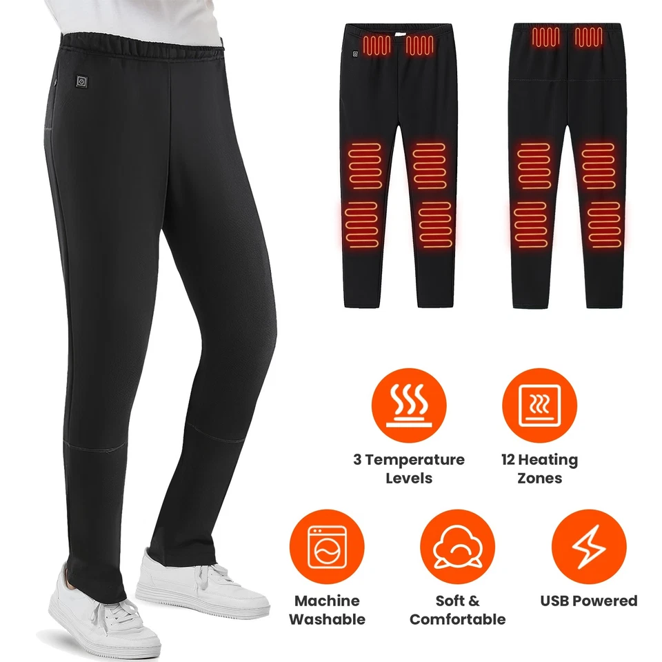 Heated Pants with 20000mAh Battery 12-Zone Heating Outdoor Trousers Hiking Pants - Image 2 of 4