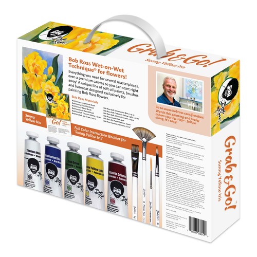 Bob Ross Grab & Go Floral Painting Kit-Sunny Yellow Iris - Picture 4 of 4