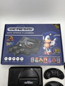 AtGames Sega Genesis Flashback HDMI Pre-Loaded Games CIB W/ Controllers Tested