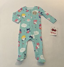 Hello Kitty Baby Girl Pajamas 3-6 Months Footed Sleeper Cute Pjs New