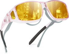 TJUTR Night Vision Driving Glasses Fit over Glasses for Men Women, anti Glare