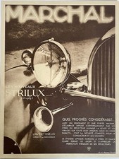 Publicité ancienne MARCHAL Trilux auto – éclairage & avertisseur – années 30 