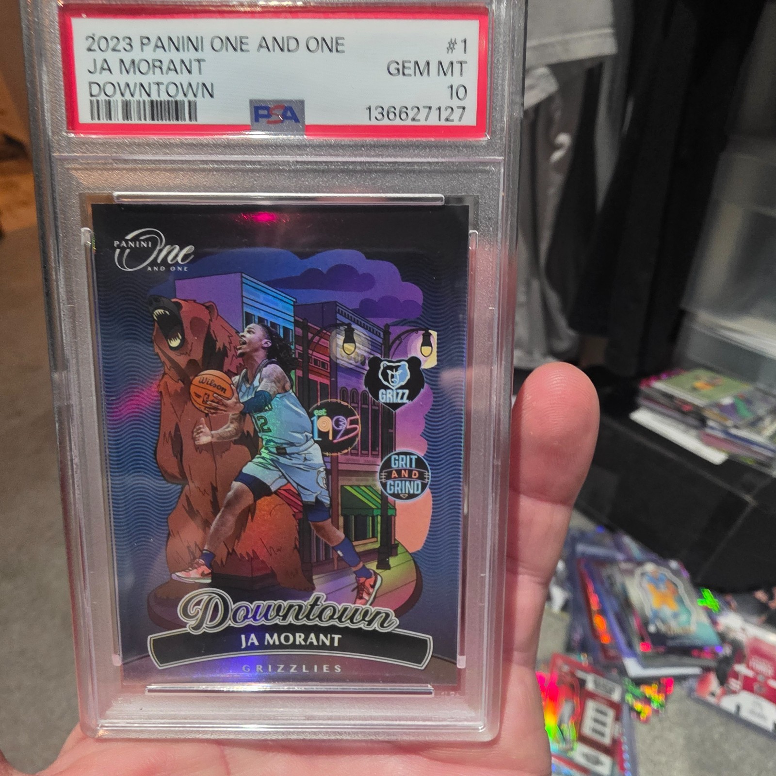 2023 Panini One & One JA MORANT Downtown #1 PSA 10 GEM MINT Memphis Grizzlies