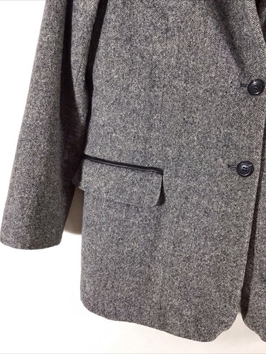 Vintage Pendleton Blazer Jacket Women's 12 Gray 100% Wool Made in USA - Picture 6 of 19