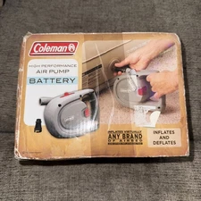 COLEMAN HIGH PERFORMANCE BATTERY AIR PUMP FOR CAMPING. UNTESTED
