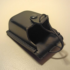 Safariland Black Leather Two-Way Radio Holster Case Snap Strap 761-5
