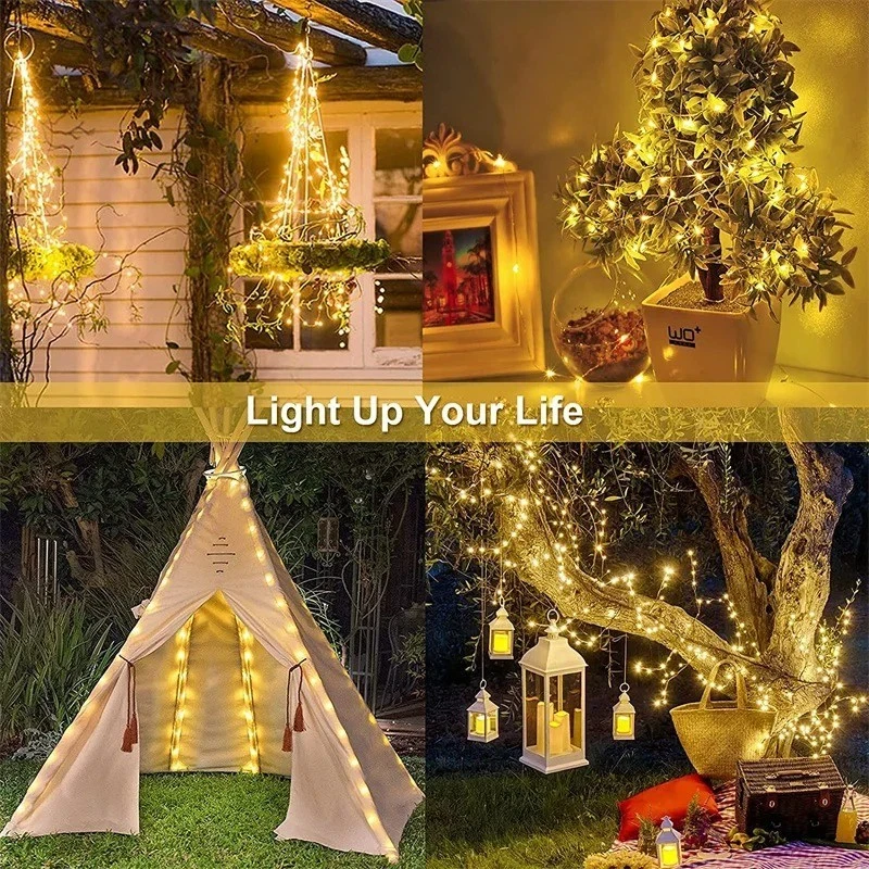 22m/32m LED Solar Light Outdoor Garden Fairy String Light Led Twinkle Waterproof - Image 3 of 4