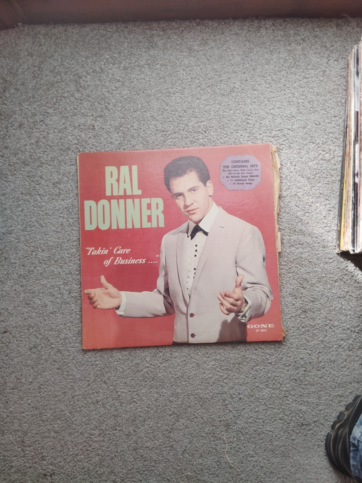 RAL DONNER - TAKIN' CARE OF BUSINESS (LP5012)  VG  cond.  VERY RARE ALBUM