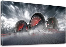 Black White Racing Car Canvas Wall Art Sport Car Canvas Print -Modern Picture...