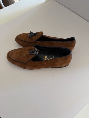 Todd Snyder Rubinacci Brown Suede Blue Tassel Loafers Sz 42. (9).  NWOB. Box28