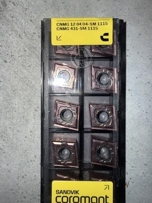 10 SANDVIK CNMG 120412-SM - Grade 1115 CNC Drehmaschine beschichtete Hartmetall Wendeplatten