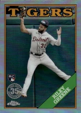 2023 Topps Chrome Riley Greene #88BC-5 1988 Topps Baseball Detroit 24B