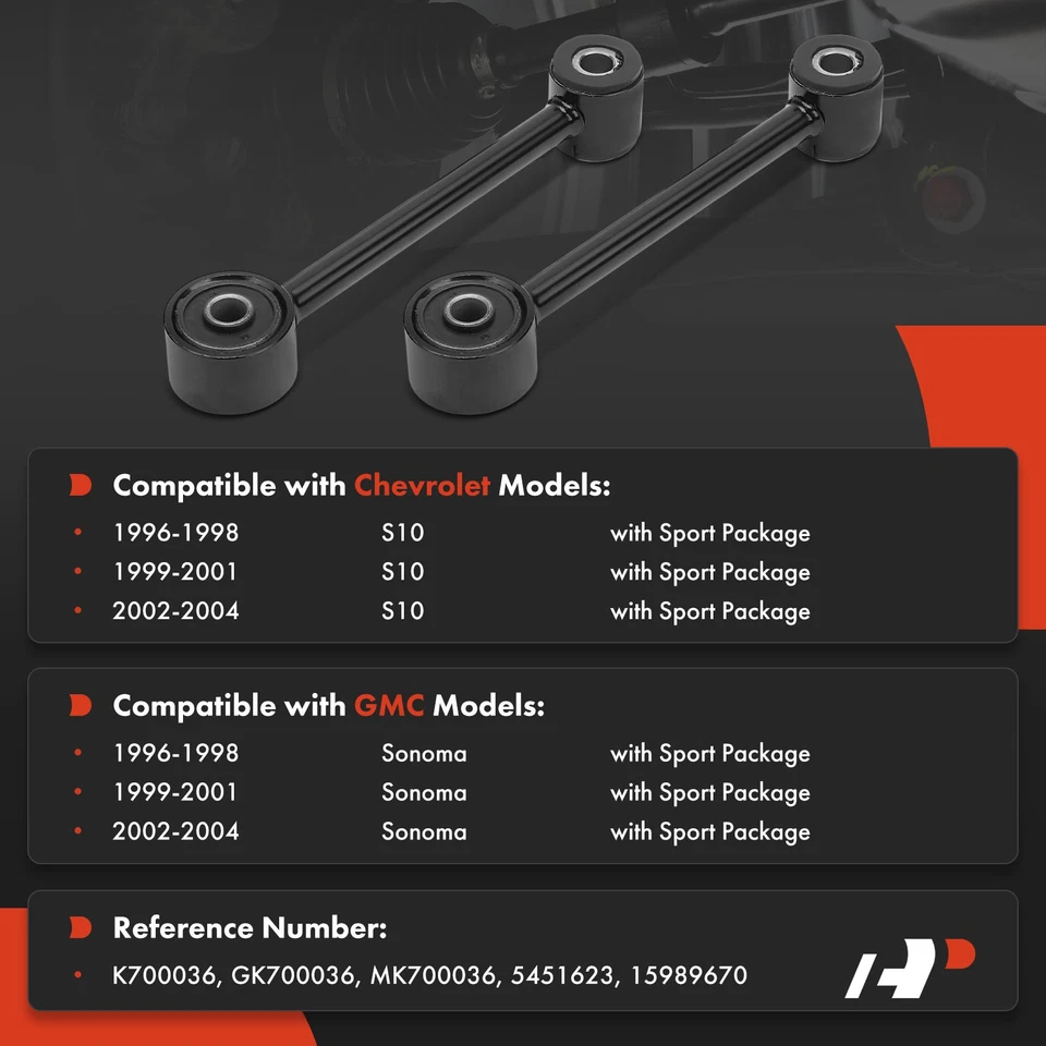 A-Premium 2x barra estabilizadora enlace conductor trasero y pasajero para Chevrolet S10 GMC Sonoma Foto 2 de 4