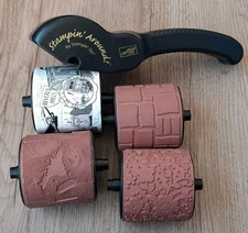 Stampin' Up! Stampin Around Lot of 4 Wheels & Rollagraph Handle 