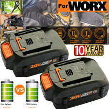 2pack For WORX 20V MAX Extend Lithium Battery 20 Volt WA3520 WA3525 WA3575 WG155