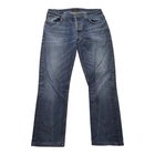 Nudie Grim Tim Jeans Mens Waist 36 Leg 30 Blue Distressed Stretch Denim Skinny