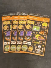 American Greetings Halloween Stickers Boo Creepy Candy Lot 4 Packs of 26 NEW