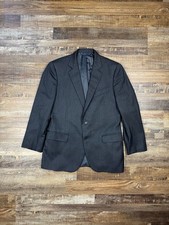 Brooks Brothers 1818 Mens 40S Blazer Black Stripe Saxxon Fitzgerald Sports Coat
