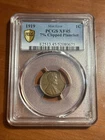1919 Lincoln Cent PCGS XF45 BN 7% Clipped Planchet EARLY WHEAT PENNY ERROR COIN
