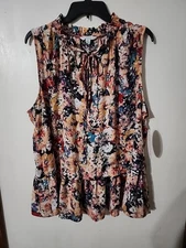 Womens NWT Botique Sleeveless Blouse Size 1X