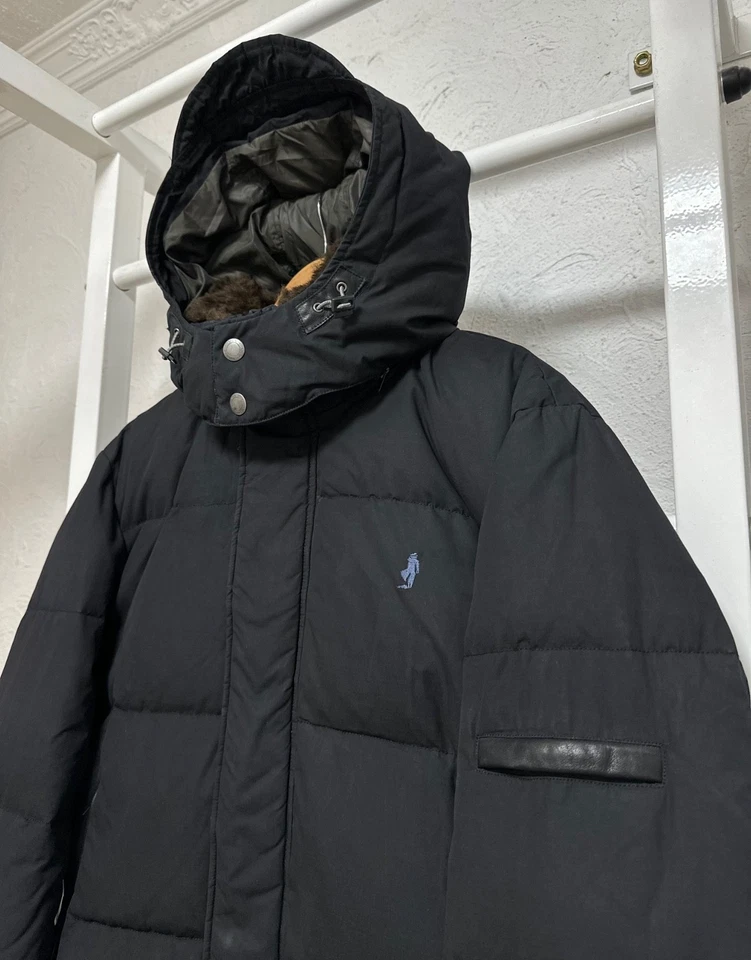 Marlboro Classics Men’s Vintage Down Jacket Black Size L - Image 2 of 4