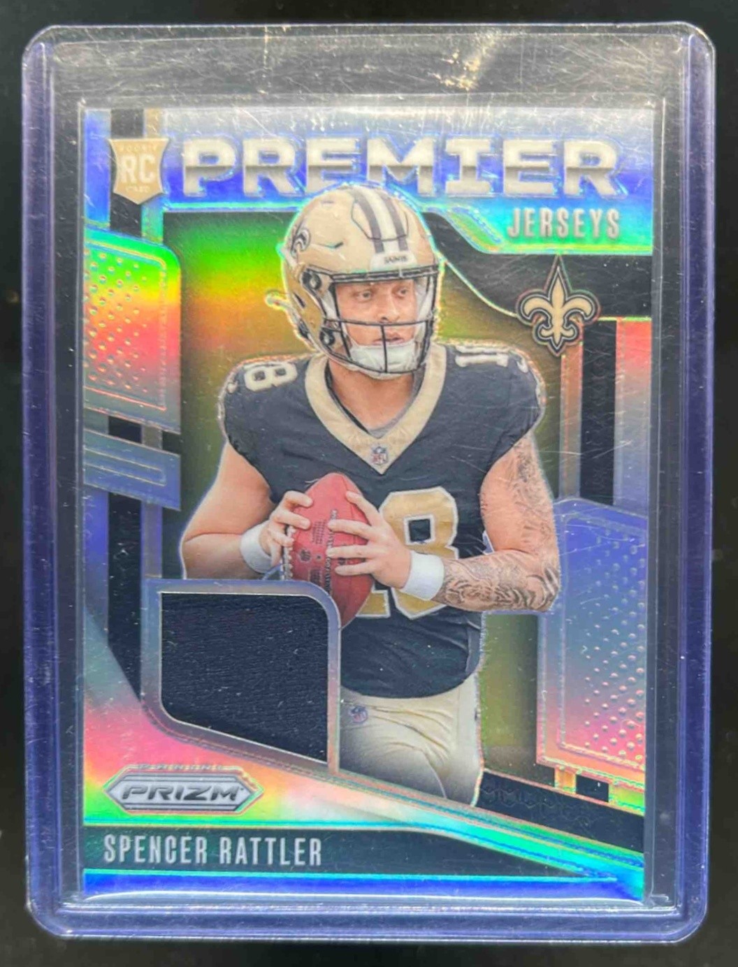 2024 Prizm Spencer Rattler Premier Jerseys RC Silver #PJ-SRR Saints