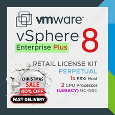 VMware vSphere Enterprise Plus v.8 Perpetual License 2 CPU - UC NSC BRAND NEW