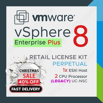 VMware  vSphere8 Enterprise Plus ライセンス×10 VMware vSphere Enterprise Plus v8 Perpetual License 2 CPU - UC NSC