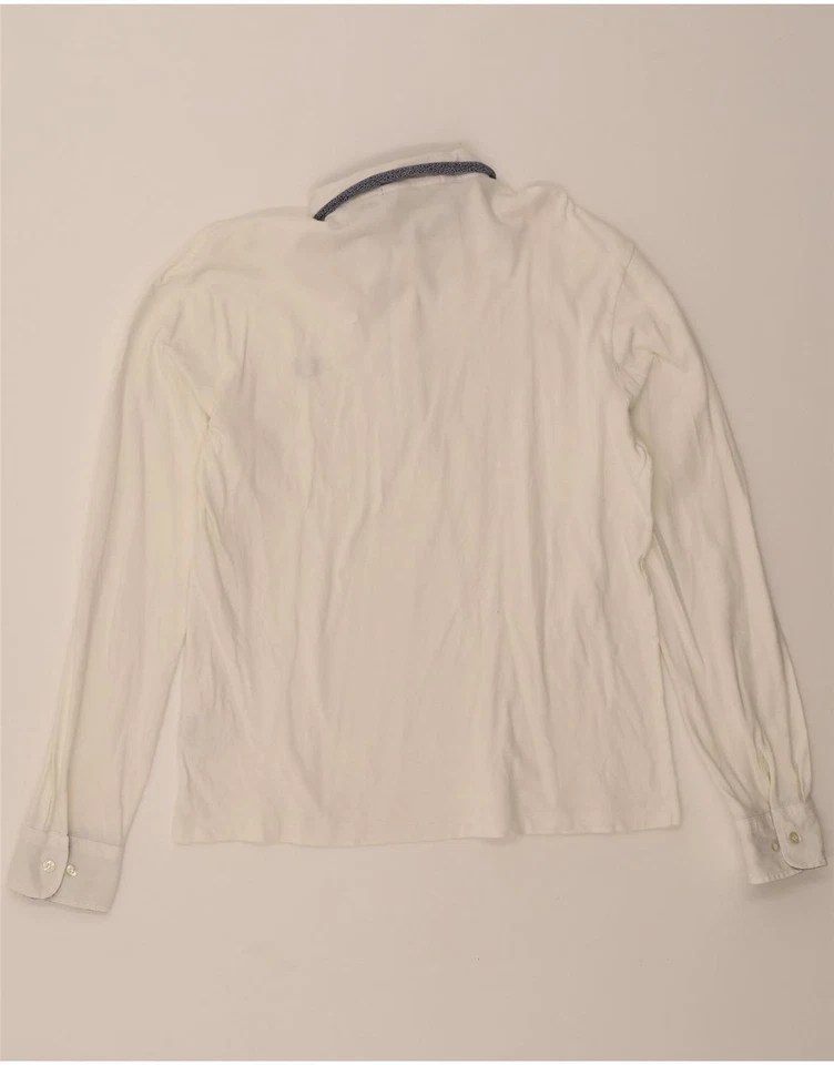 FRED PERRY Womens Long Sleeve Polo Shirt UK 16 Large White Cotton CK13 - Image 2 of 3