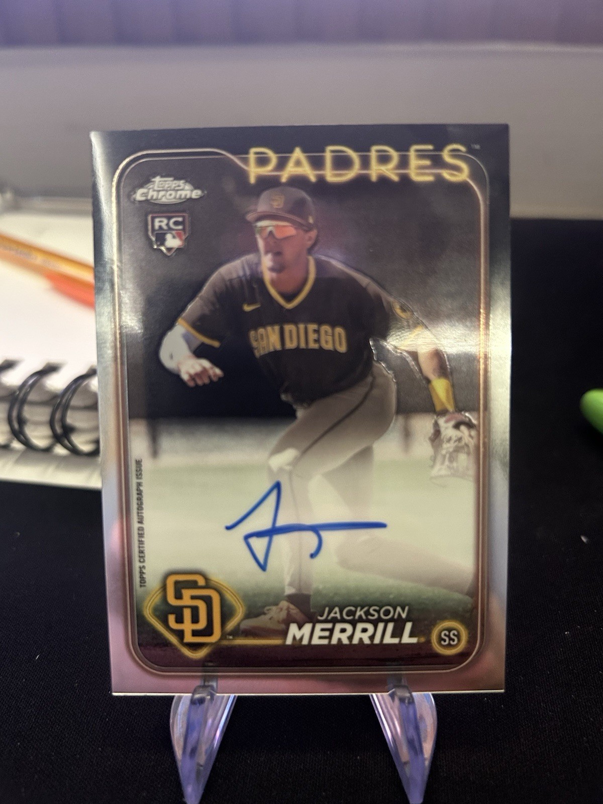 2024 Topps Chrome Jackson Merrill Rookie Auto #RA-JME RC San Diego Padres
