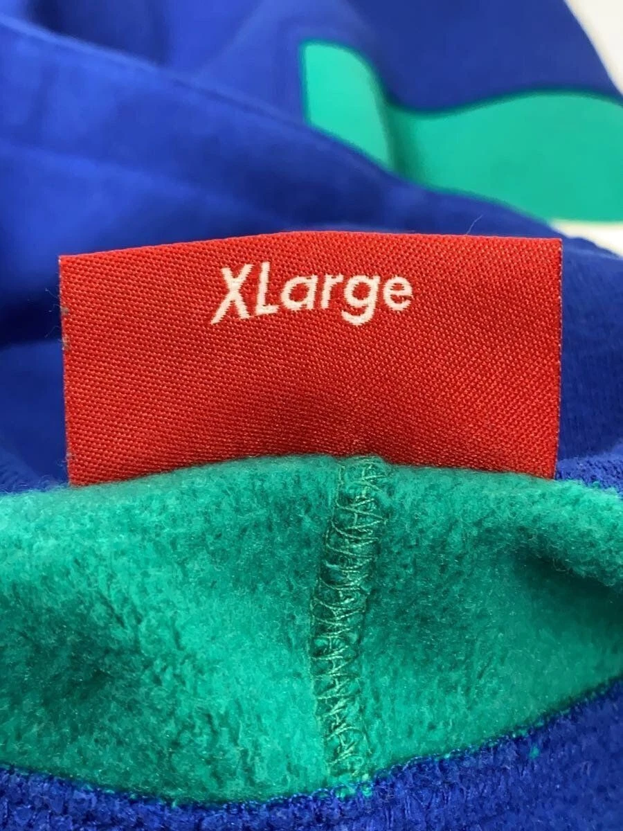 Felpa con cappuccio Supreme Zip 20SS colore bloccato XL cotone blu usata